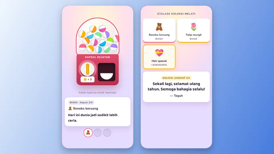 Contoh tampilan template Mesin Kapsul