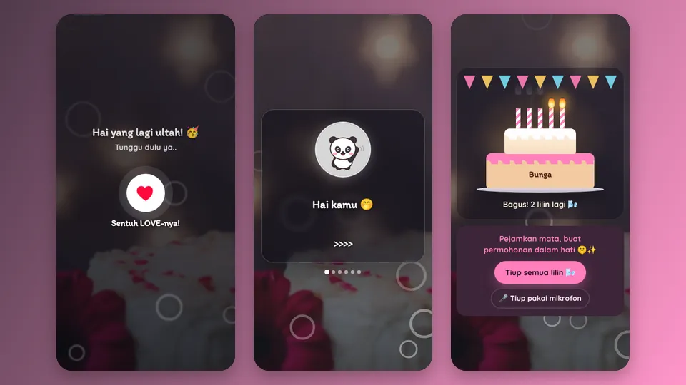 Contoh tampilan template Happy Level Up Day
