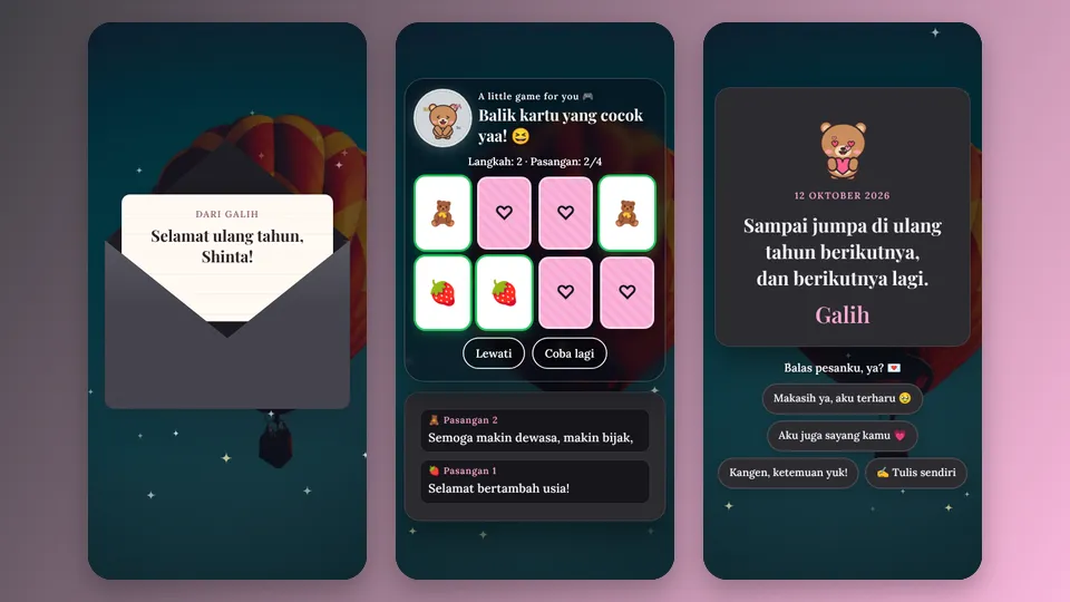Contoh tampilan template Kamu Ingin Kan