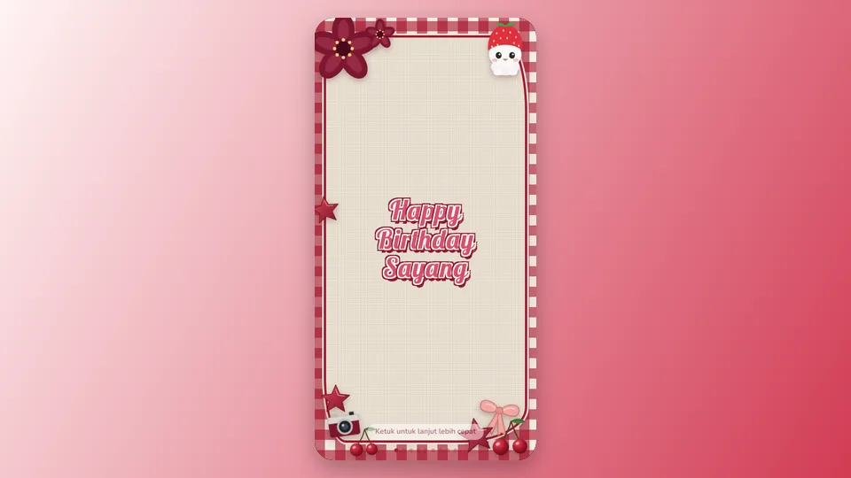 Contoh tampilan template Scrapbook Ceri
