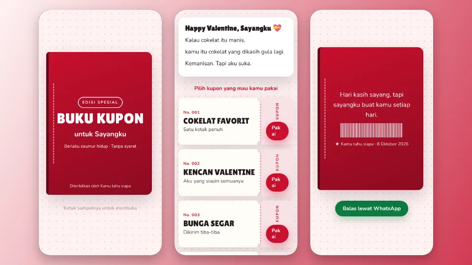 Contoh tampilan template Buku Kupon